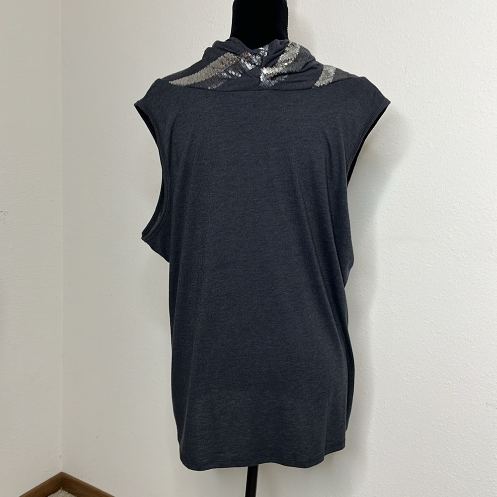 Roz & Ali size 2X  cowl neck Sequin Tank - Picture 5 of 7